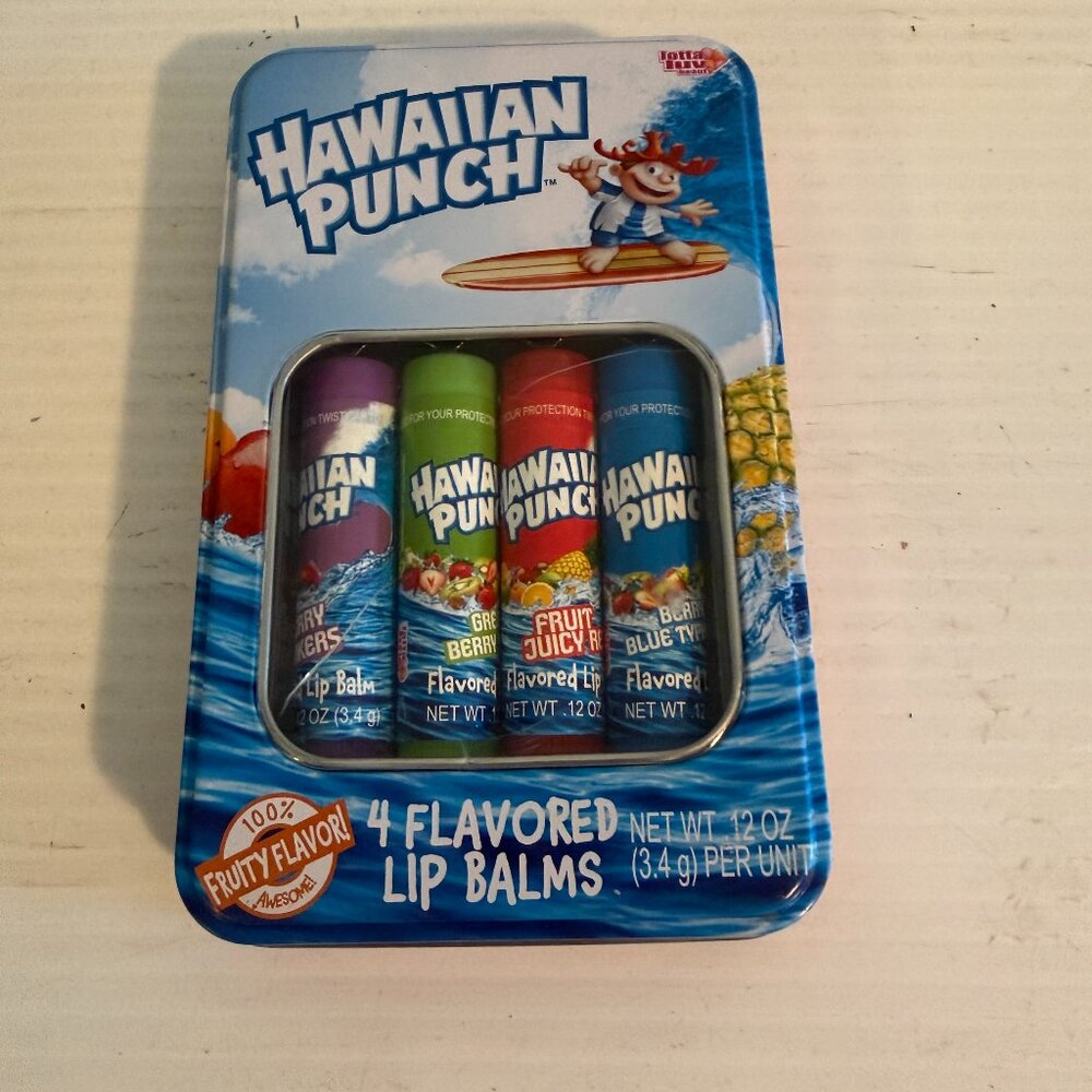 Hawaiian Punch 4 Flavored Lip Balms Lotta Luv Beauty 2014 12 oz. 100% Fruity